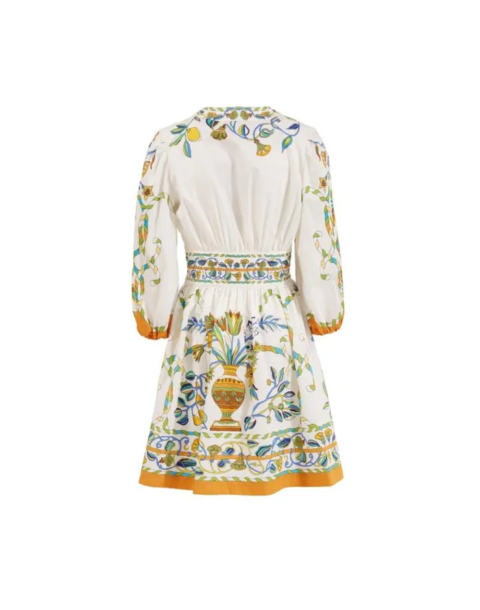 Margherita Dress Placed Borboni Place Bianco Women La Double J Dresses Margherita Dress Placed Borboni Place Bianco Women La Double J Dresses