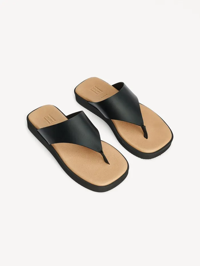 Marisol Leather Sandals Black Women By Malene Birger Shoes