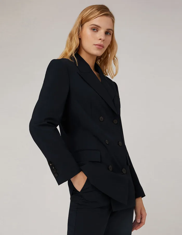 MARYLING Blazers PEAKLAPEL DOUBLEBREASTED SLIMFIT BLAZER Blue 8211 Women MARYLING Blazers PEAKLAPEL DOUBLEBREASTED SLIMFIT BLAZER Blue 8211 Women