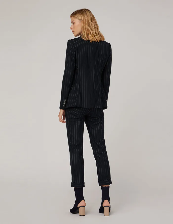 MARYLING Blazers Striped PeakLapel DoubleBreasted Blazer Mix 8211 Women