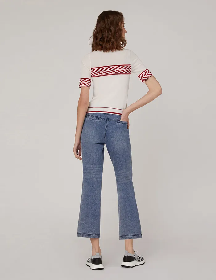 MARYLING Blouse Point Collar Buttoned Knitted Top Mix 8211 Women MARYLING Blouse Point Collar Buttoned Knitted Top Mix 8211 Women