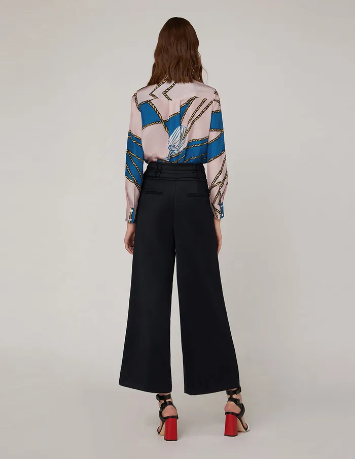 MARYLING Blouse TIENECK NAUTICAL PRINT BLOUSE Mix 8211 Women MARYLING Blouse TIENECK NAUTICAL PRINT BLOUSE Mix 8211 Women