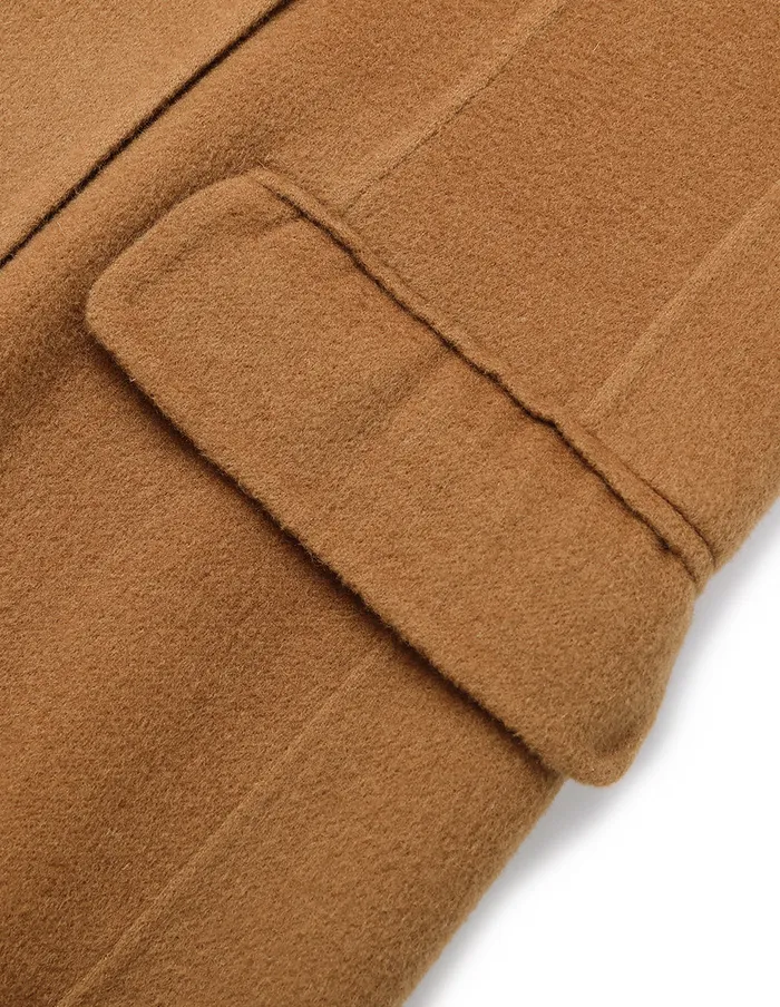 MARYLING Jacket and Coat Camel DoubleBreasted Silk Wool DoubleSided Coat Came 8211 Women MARYLING Jacket and Coat Camel DoubleBreasted Silk Wool DoubleSided Coat Came 8211 Women