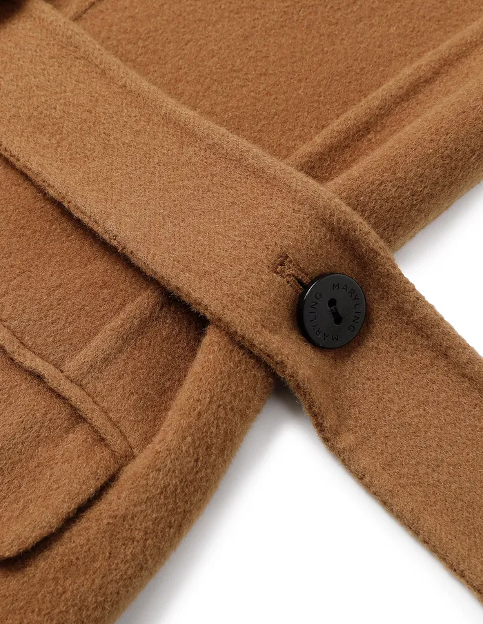 MARYLING Jacket and Coat Camel Wool SuitStyle Reversible Vest Camel 8211 Women MARYLING Jacket and Coat Camel Wool SuitStyle Reversible Vest Camel 8211 Women