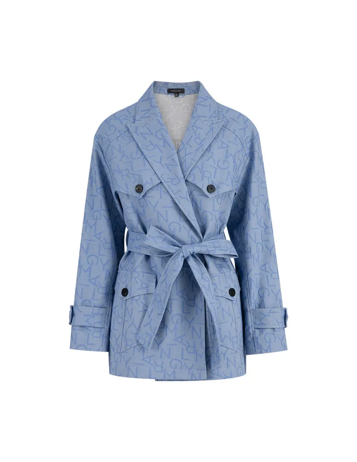 MARYLING Jacket and Coat LooseFit Light Blue With Belt Denim Coat Blue 8211 Women MARYLING Jacket and Coat LooseFit Light Blue With Belt Denim Coat Blue 8211 Women