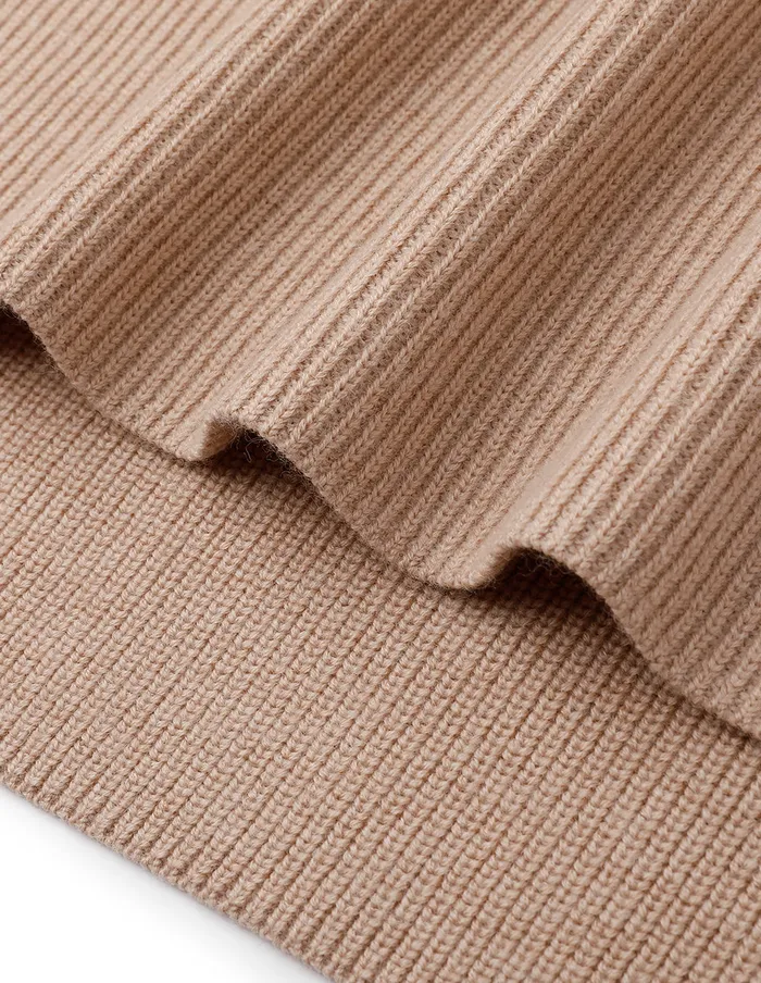 MARYLING Knitwear Beige Knit Mock Neck Sweater Camel 8211 Women MARYLING Knitwear Beige Knit Mock Neck Sweater Camel 8211 Women