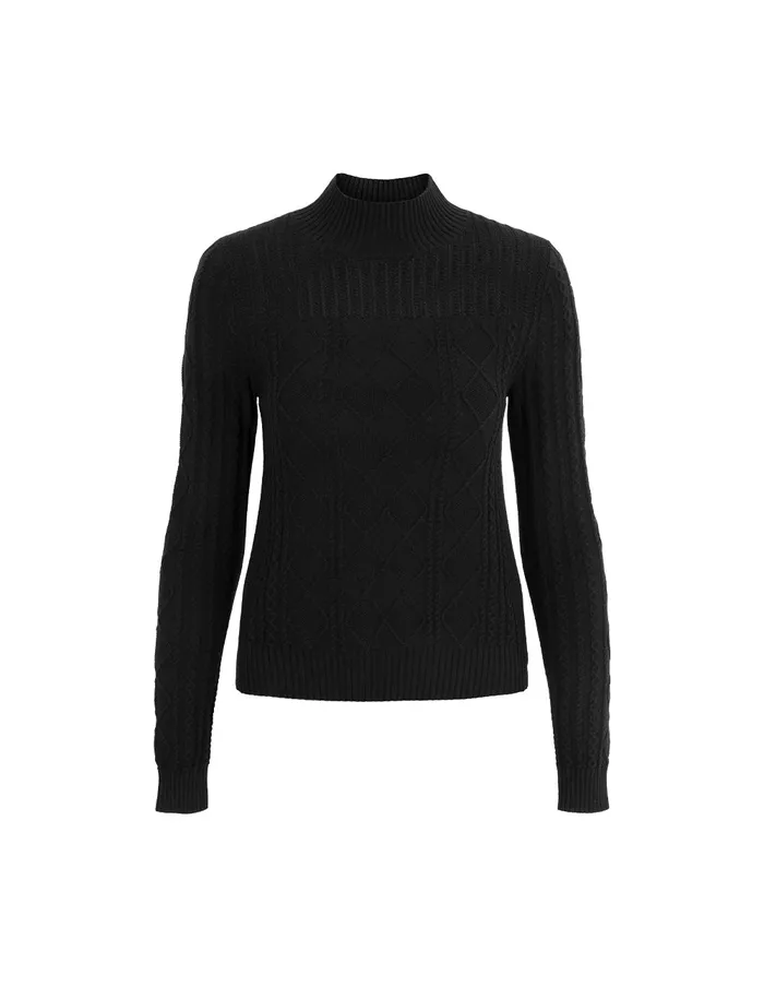 MARYLING Knitwear Black Half Turtleneck Long Sleeve Knitted Pullover Black 8211 Women MARYLING Knitwear Black Half Turtleneck Long Sleeve Knitted Pullover Black 8211 Women