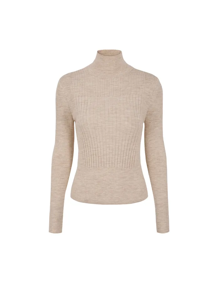 MARYLING Knitwear Camel Turtleneck Wool Fitted Sweater Camel 8211 Women MARYLING Knitwear Camel Turtleneck Wool Fitted Sweater Camel 8211 Women