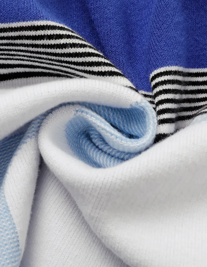 MARYLING Knitwear Colourblock Knitted Cardigan Blue And White 8211 Women MARYLING Knitwear Colourblock Knitted Cardigan Blue And White 8211 Women