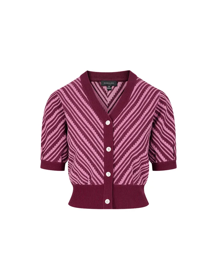 MARYLING Knitwear Cranberry VNeck Knitted Cardigan Boysenberry 8211 Women