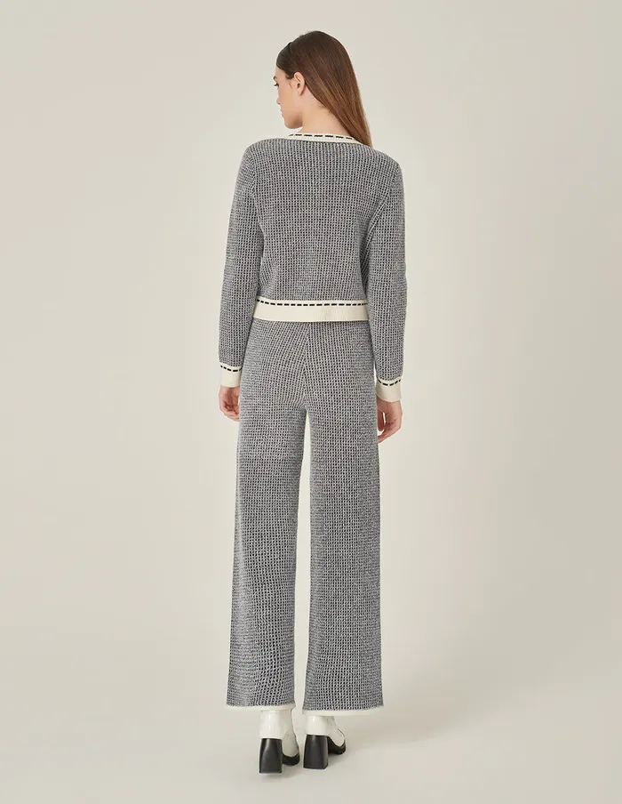 MARYLING Knitwear CrewNeck LongSleeve Cropped MultiPockets Wool Knitted Cardigan Monochrome 8211 Women MARYLING Knitwear CrewNeck LongSleeve Cropped MultiPockets Wool Knitted Cardigan Monochrome 8211 Women