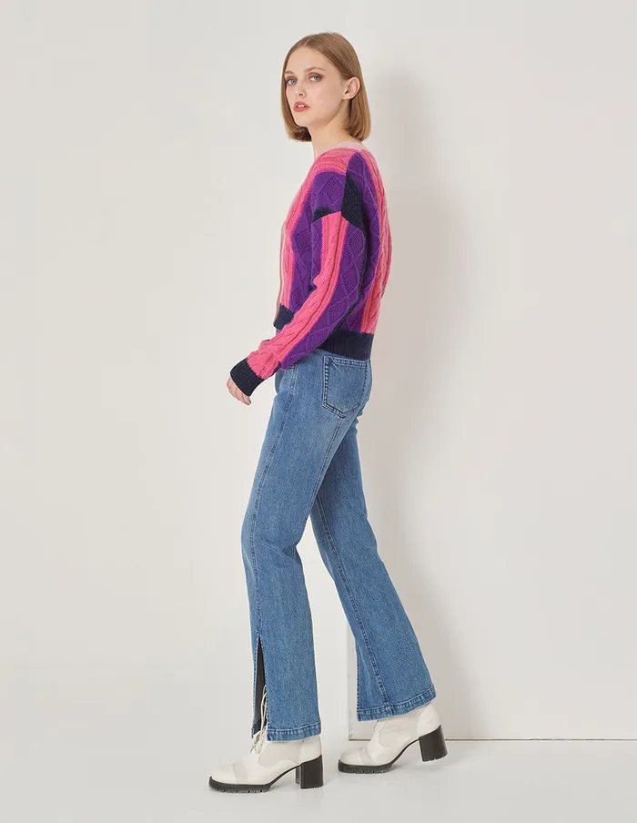 MARYLING Knitwear Rose Pink Gradient Knitted Cardigan Pink 8211 Women MARYLING Knitwear Rose Pink Gradient Knitted Cardigan Pink 8211 Women