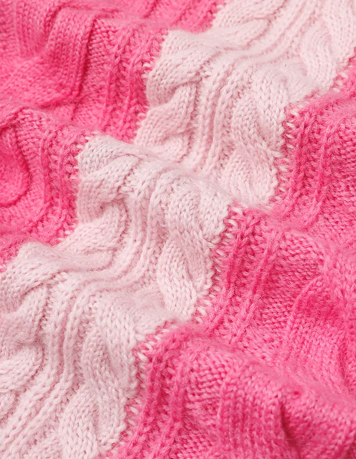 MARYLING Knitwear Rose Pink Gradient Knitted Cardigan Pink 8211 Women MARYLING Knitwear Rose Pink Gradient Knitted Cardigan Pink 8211 Women