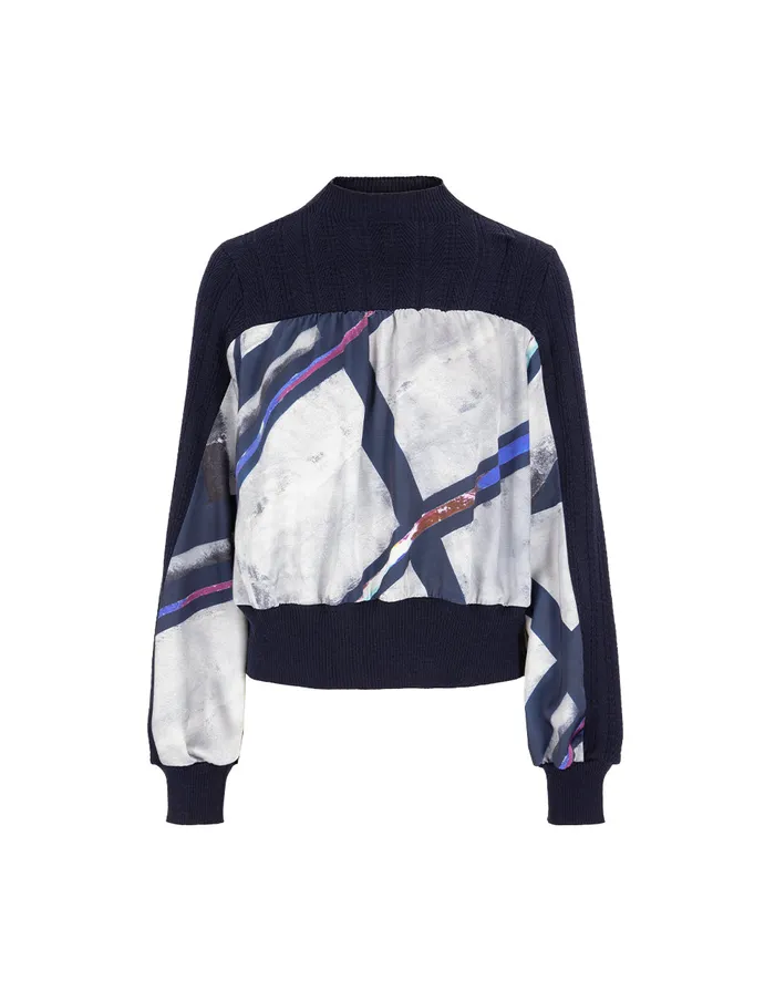 MARYLING Knitwear Round Neck Knitted Pullover With Colorful Striped Print Srtipe 8211 Women MARYLING Knitwear Round Neck Knitted Pullover With Colorful Striped Print Srtipe 8211 Women