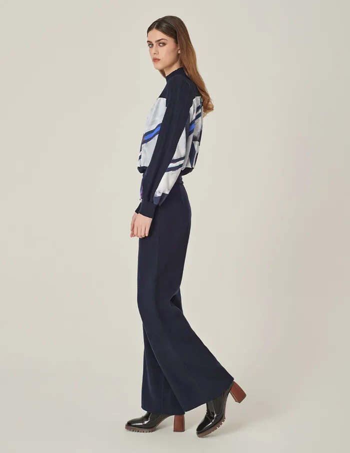 MARYLING Knitwear Round Neck Knitted Pullover With Colorful Striped Print Srtipe 8211 Women MARYLING Knitwear Round Neck Knitted Pullover With Colorful Striped Print Srtipe 8211 Women