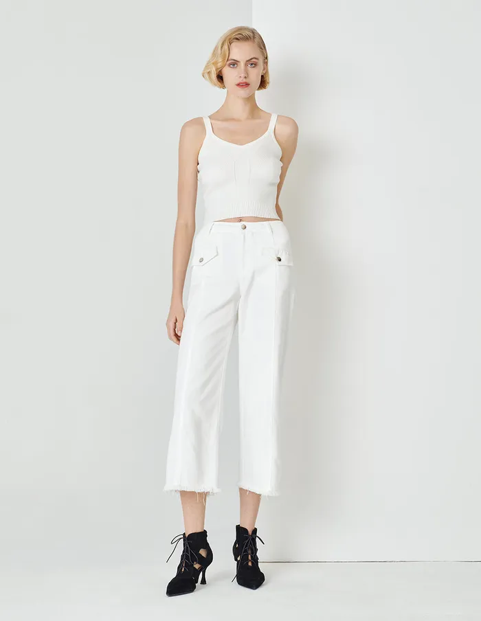 MARYLING Knitwear Sling Knitted Vest White 8211 Women