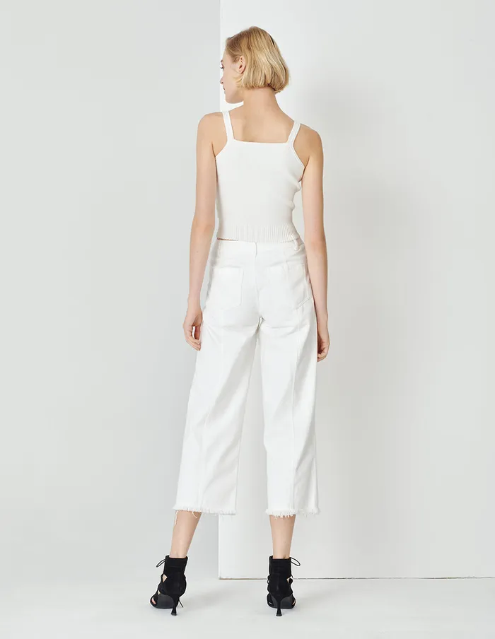MARYLING Knitwear Sling Knitted Vest White 8211 Women MARYLING Knitwear Sling Knitted Vest White 8211 Women