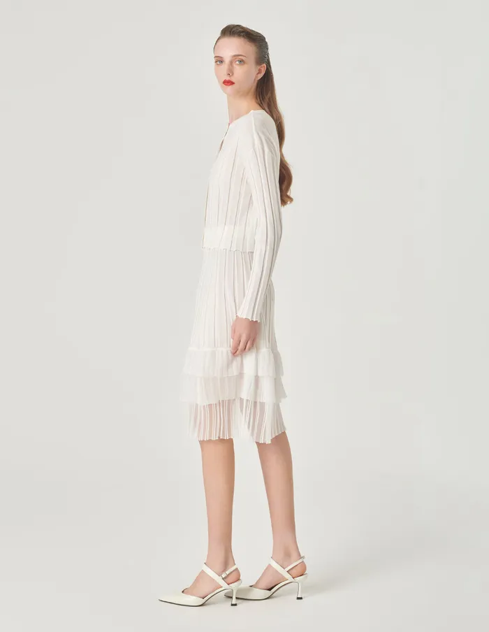 MARYLING Knitwear Soft Knitted Cardigan White 8211 Women MARYLING Knitwear Soft Knitted Cardigan White 8211 Women