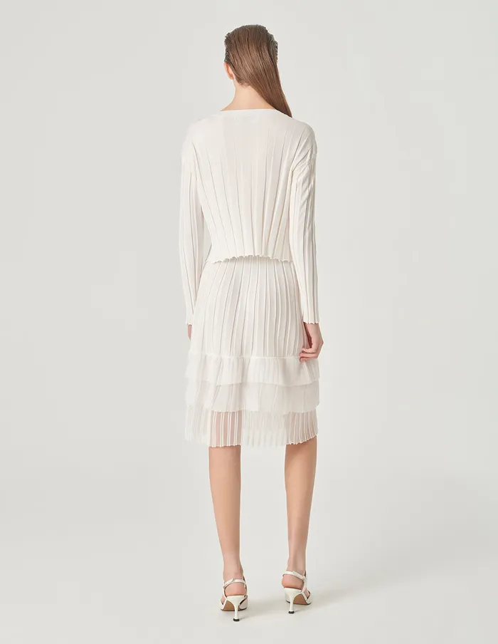 MARYLING Knitwear Soft Knitted Cardigan White 8211 Women MARYLING Knitwear Soft Knitted Cardigan White 8211 Women