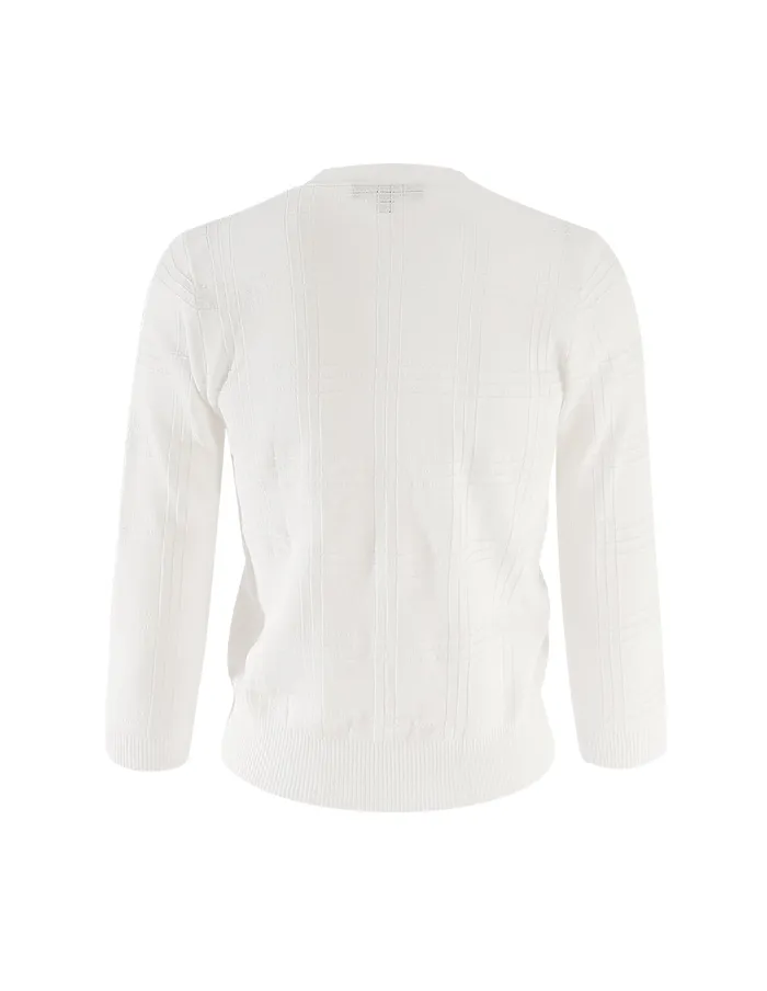 MARYLING Knitwear VNeck Pocket Cropped Knit Cardigan White 8211 Women MARYLING Knitwear VNeck Pocket Cropped Knit Cardigan White 8211 Women