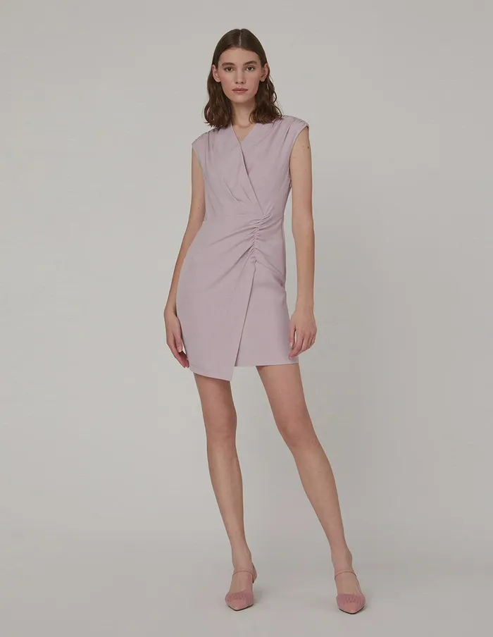 MARYLING Offce Dress Slim Fit Ruffled Pleats Dress Red 8211 Women MARYLING Offce Dress Slim Fit Ruffled Pleats Dress Red 8211 Women