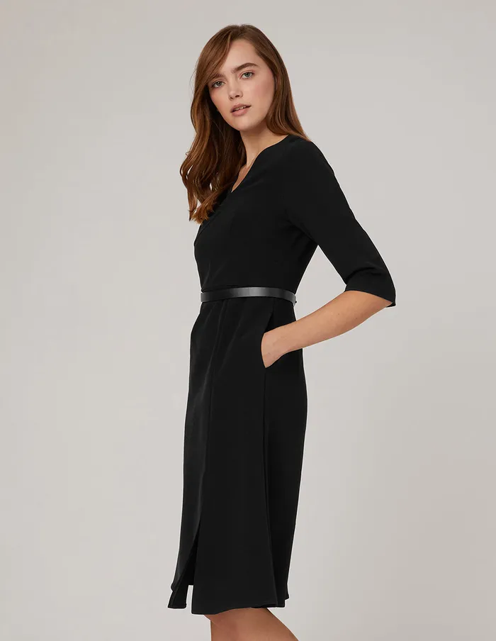 MARYLING Offce Dress VNECK FISHTAILHEM MIDI DRESS Black 8211 Women MARYLING Offce Dress VNECK FISHTAILHEM MIDI DRESS Black 8211 Women