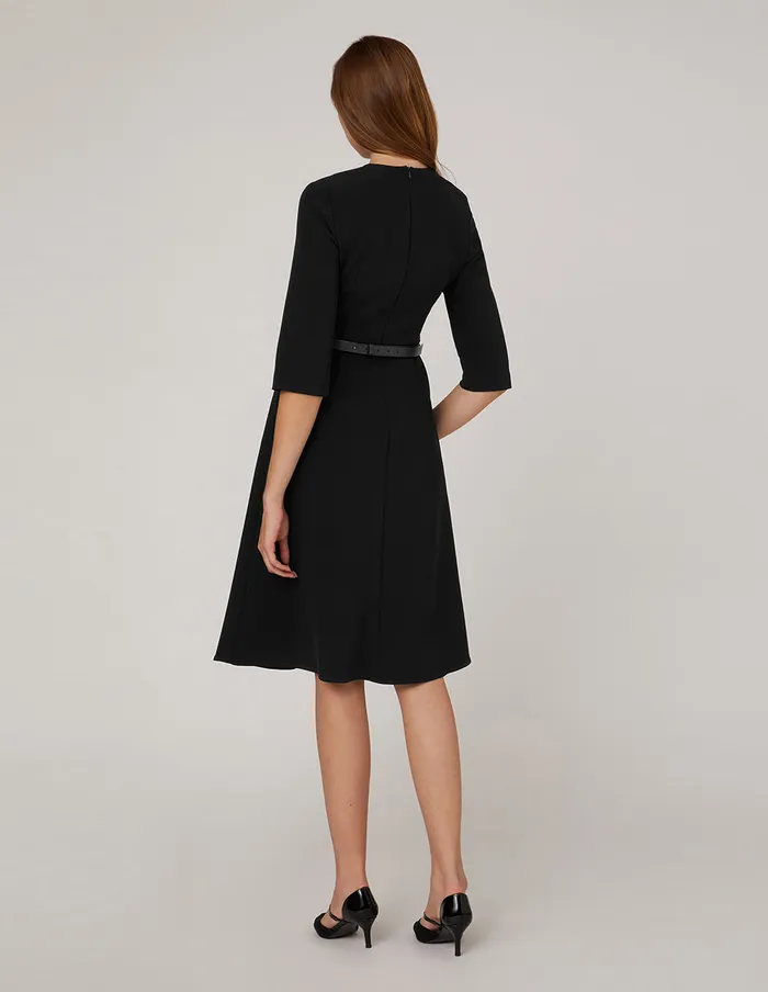 MARYLING Offce Dress VNECK FISHTAILHEM MIDI DRESS Black 8211 Women MARYLING Offce Dress VNECK FISHTAILHEM MIDI DRESS Black 8211 Women