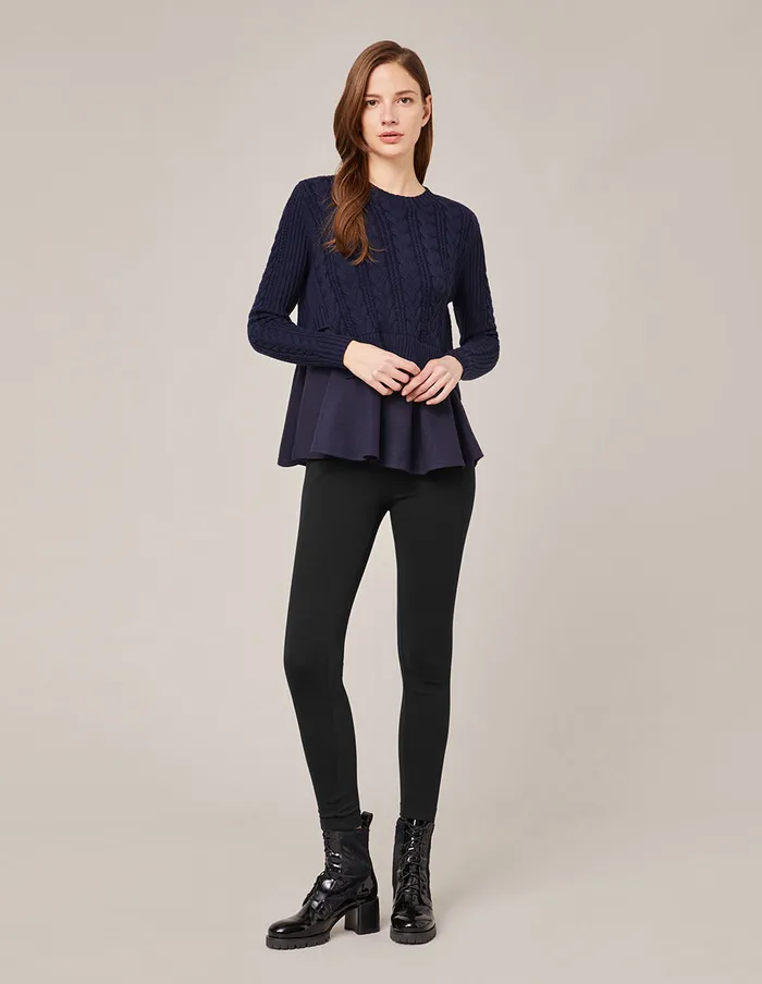 MARYLING Pants and Shorts BLACK SPANDEX KNITTED SLIM FIT PANTS Black 8211 Women MARYLING Pants and Shorts BLACK SPANDEX KNITTED SLIM FIT PANTS Black 8211 Women