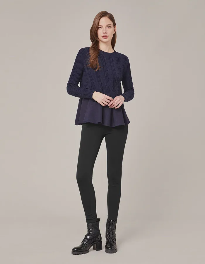 MARYLING Pants and Shorts BLACK SPANDEX KNITTED SLIM FIT PANTS Black 8211 Women MARYLING Pants and Shorts BLACK SPANDEX KNITTED SLIM FIT PANTS Black 8211 Women