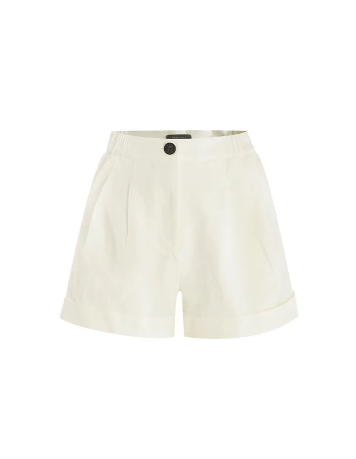 MARYLING Pants and Shorts Classic Ashaped Shorts White 8211 Women MARYLING Pants and Shorts Classic Ashaped Shorts White 8211 Women