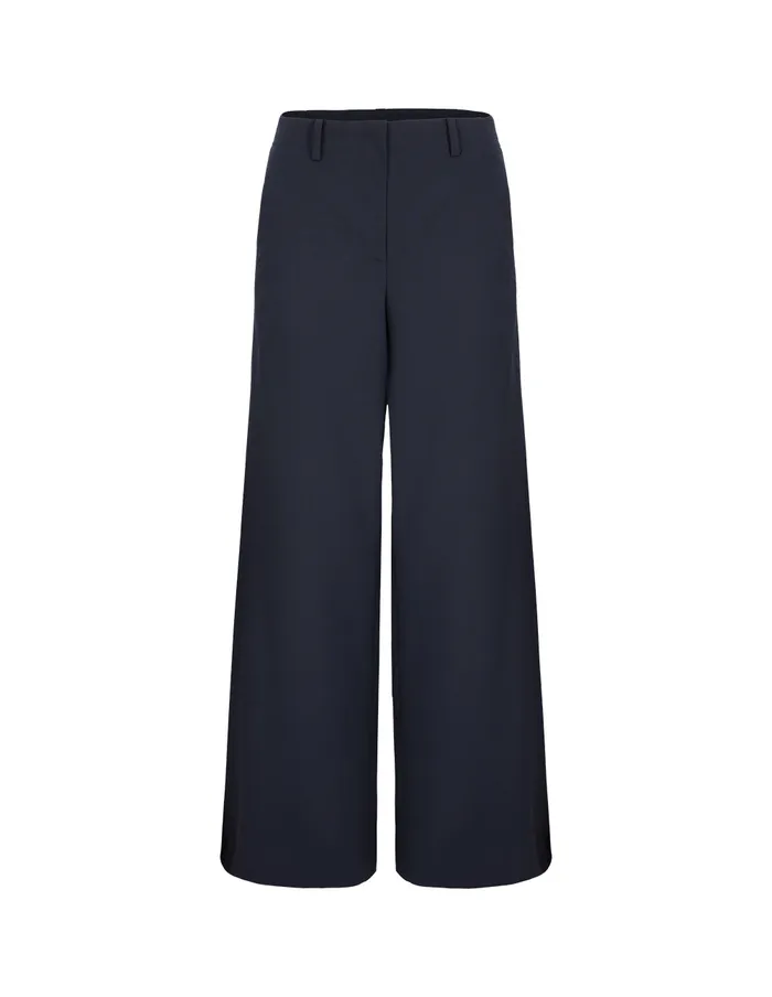 MARYLING Pants and Shorts Dark Blue Loose Straight Pants Midnight Blue 8211 Women MARYLING Pants and Shorts Dark Blue Loose Straight Pants Midnight Blue 8211 Women