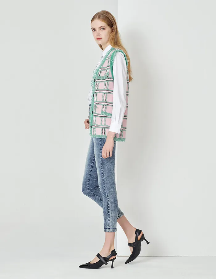 MARYLING Pants and Shorts Denim Blue Metal Decorative Buckle Skinny Denim Cropped Pants Blue 8211 Women MARYLING Pants and Shorts Denim Blue Metal Decorative Buckle Skinny Denim Cropped Pants Blue 8211 Women