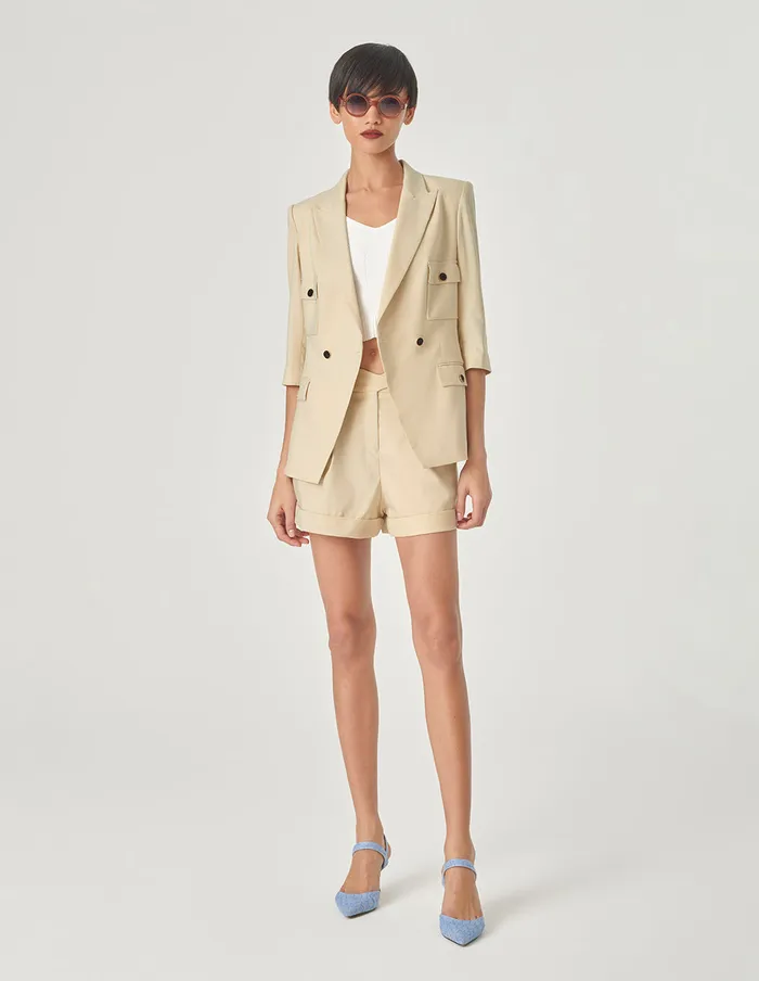 MARYLING Pants and Shorts Sand Loose Fit Shorts Sandy 8211 Women