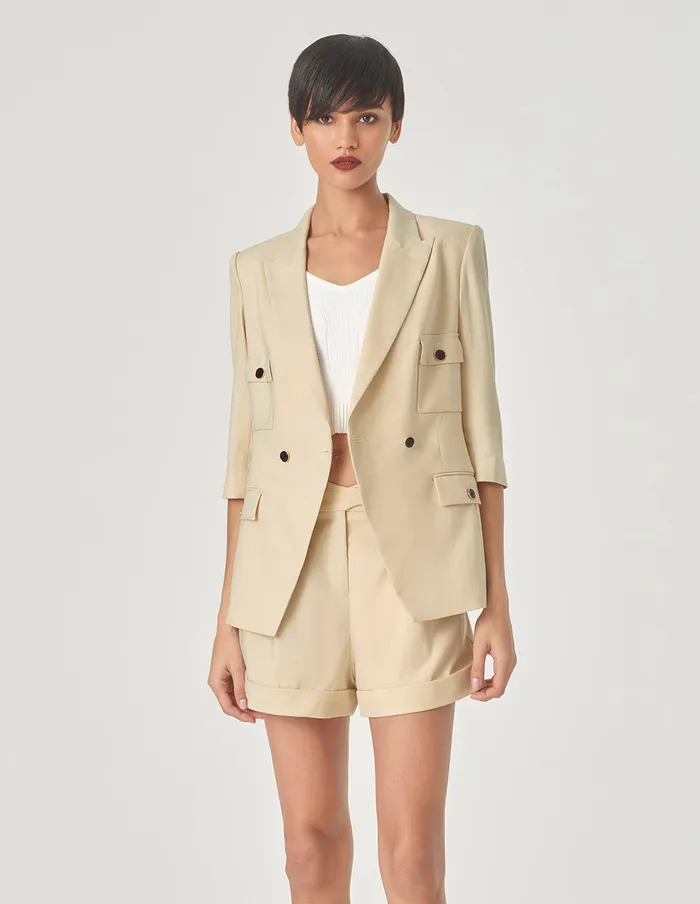 MARYLING Pants and Shorts Sand Loose Fit Shorts Sandy 8211 Women MARYLING Pants and Shorts Sand Loose Fit Shorts Sandy 8211 Women