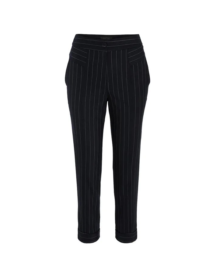 MARYLING Pants and Shorts Stripe Crop Leg Suit Trousers Mix 8211 Women