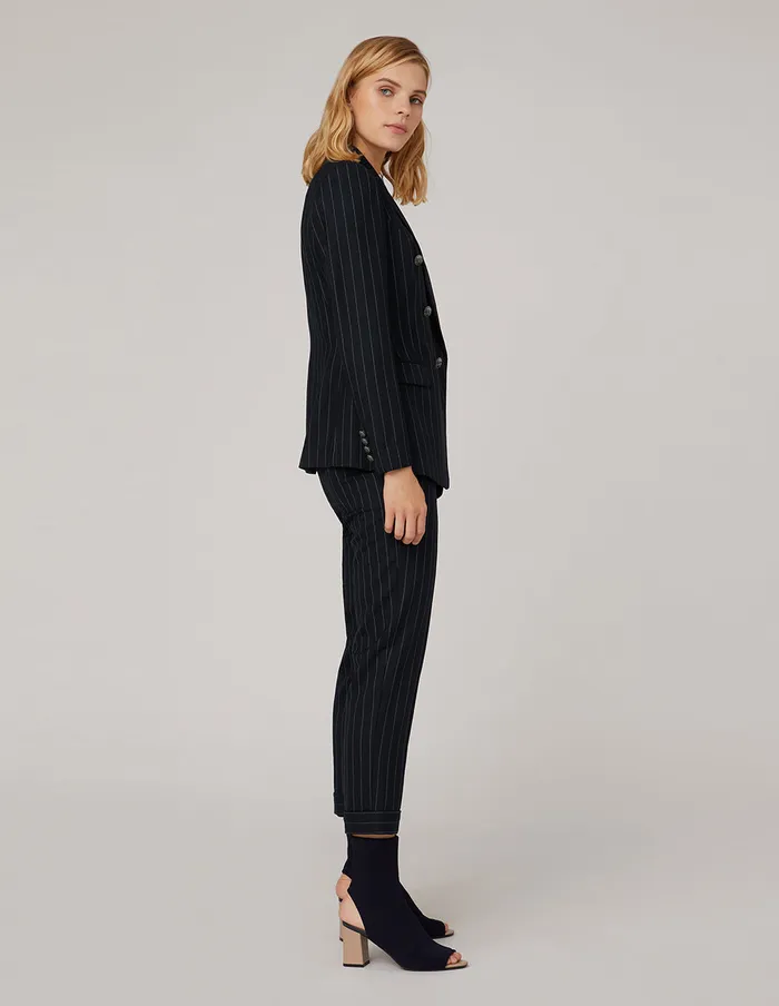 MARYLING Pants and Shorts Stripe Crop Leg Suit Trousers Mix 8211 Women