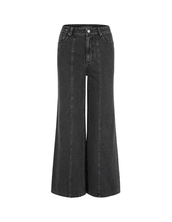 MARYLING Pants and Shorts Washed Large StraightLeg Bootcut Jeans Black 8211 Women MARYLING Pants and Shorts Washed Large StraightLeg Bootcut Jeans Black 8211 Women