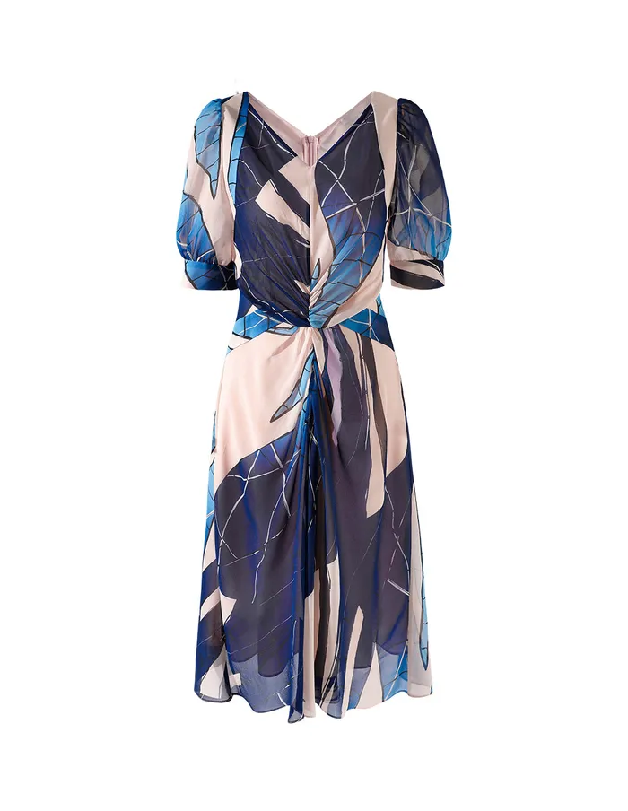MARYLING Printed Dress Pink Vneck Fishtail Dress Mix 8211 Women MARYLING Printed Dress Pink Vneck Fishtail Dress Mix 8211 Women