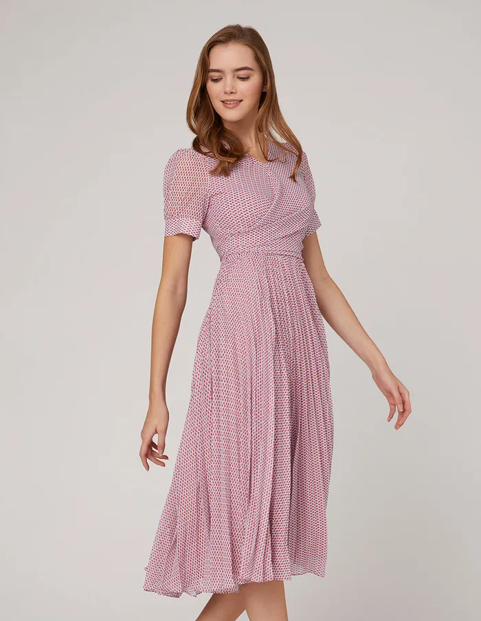 MARYLING Printed Dress VNeck Cross Tie Dress Mix 8211 Women