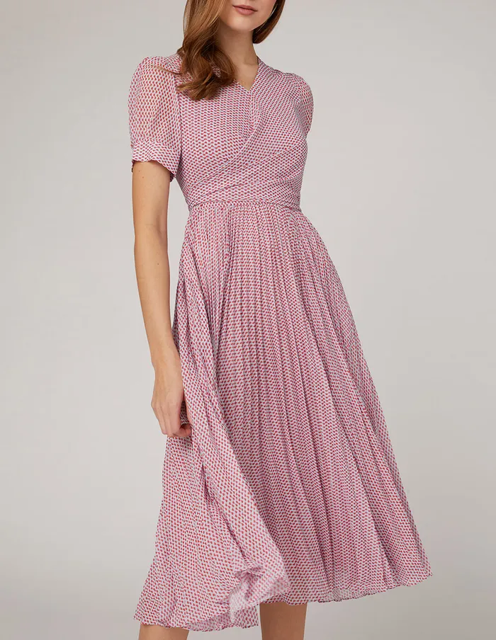 MARYLING Printed Dress VNeck Cross Tie Dress Mix 8211 Women