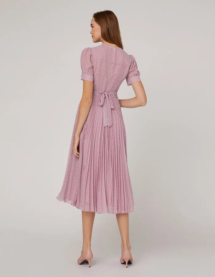 MARYLING Printed Dress VNeck Cross Tie Dress Mix 8211 Women