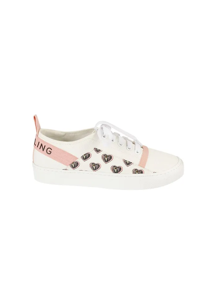 MARYLING Shoes Heart Avocado Printed Lace Up Canvas Sneakers White 8211 Women MARYLING Shoes Heart Avocado Printed Lace Up Canvas Sneakers White 8211 Women
