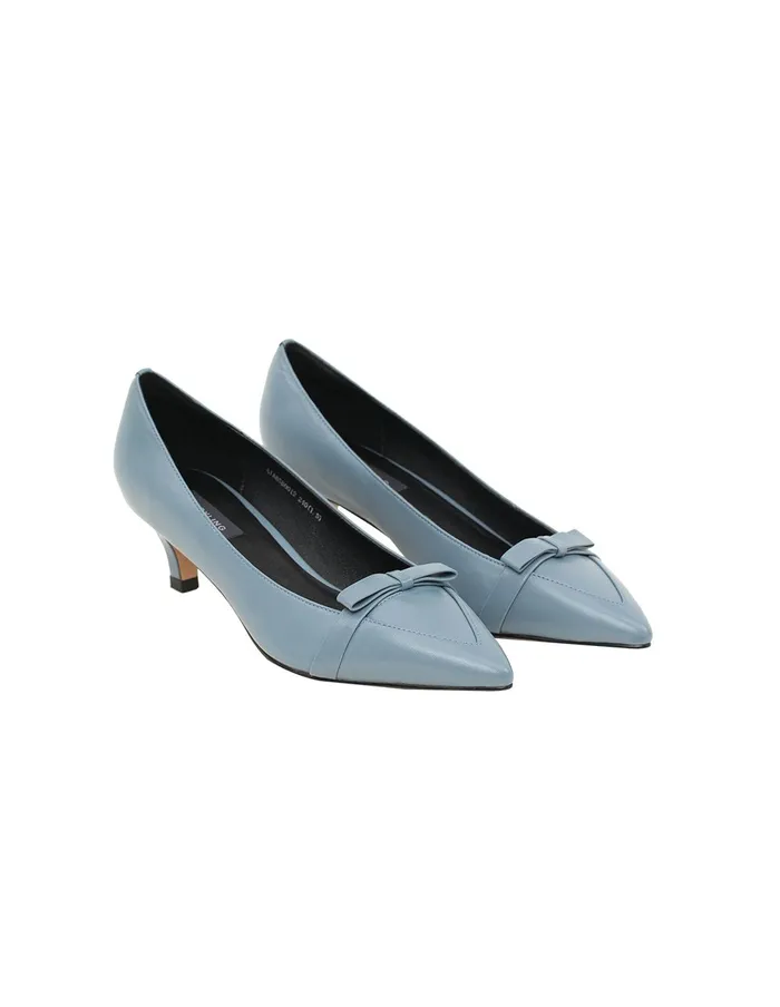 MARYLING Shoes Leather Bow Knot Pointed Toe Low Heel Dress Shoes White 8211 Women MARYLING Shoes Leather Bow Knot Pointed Toe Low Heel Dress Shoes White 8211 Women