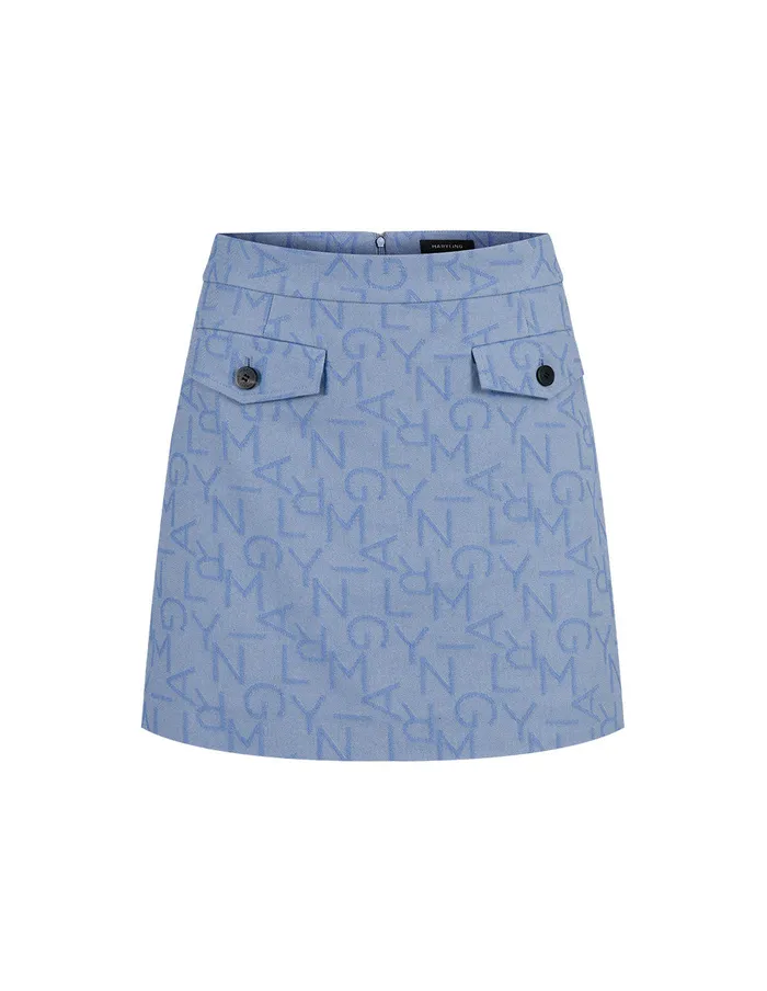 MARYLING Skirts ALine Light Blue With Buttons Denim Skirt Blue 8211 Women MARYLING Skirts ALine Light Blue With Buttons Denim Skirt Blue 8211 Women