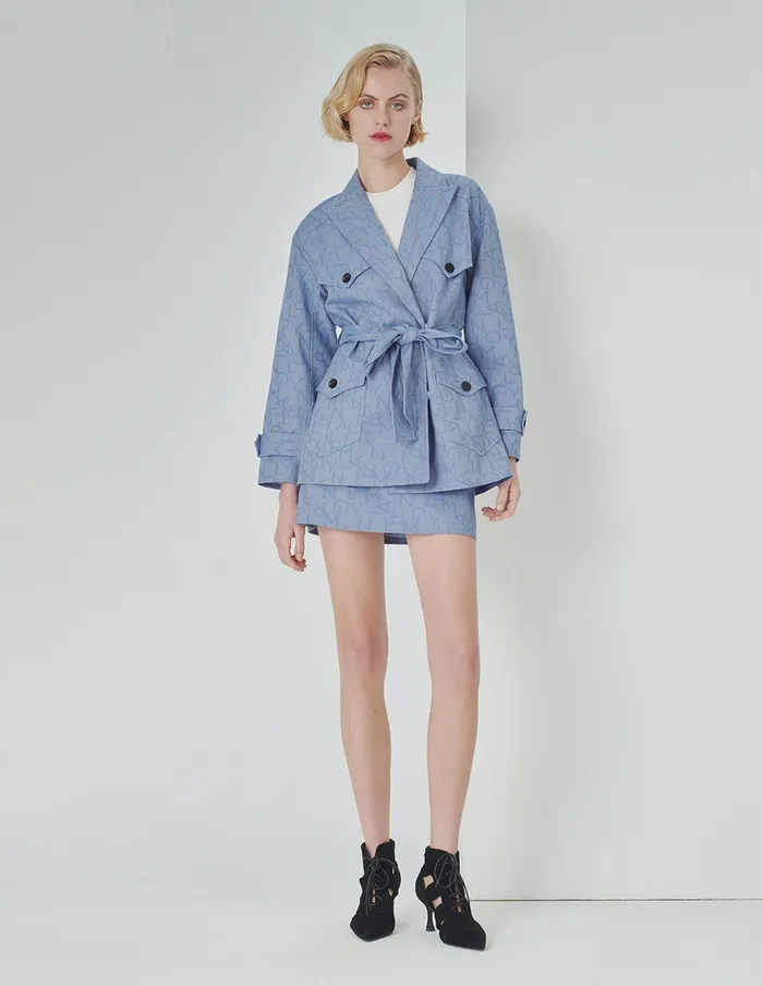 MARYLING Skirts ALine Light Blue With Buttons Denim Skirt Blue 8211 Women MARYLING Skirts ALine Light Blue With Buttons Denim Skirt Blue 8211 Women