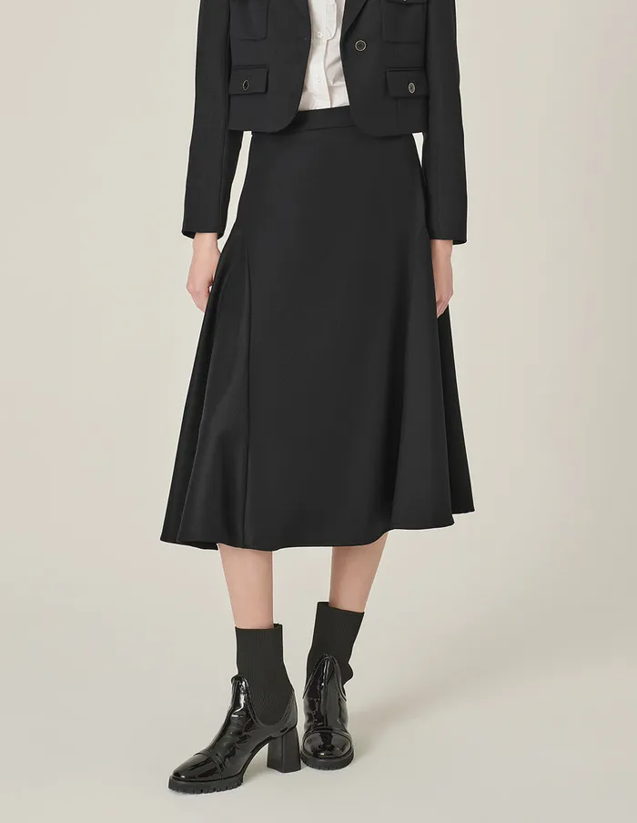 MARYLING Skirts Black Curved Split Skirt Black 8211 Women MARYLING Skirts Black Curved Split Skirt Black 8211 Women