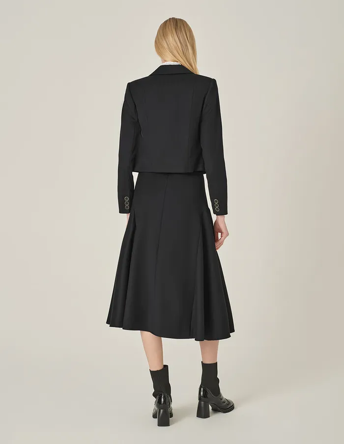 MARYLING Skirts Black Curved Split Skirt Black 8211 Women MARYLING Skirts Black Curved Split Skirt Black 8211 Women