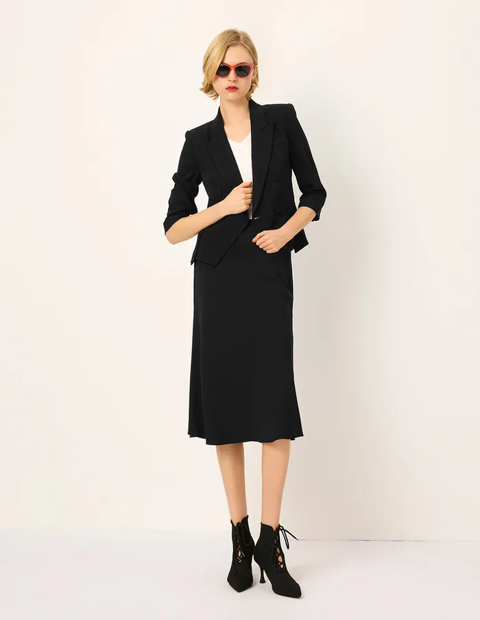 MARYLING Skirts Black Fishtail KneeLength Skirt Black 8211 Women