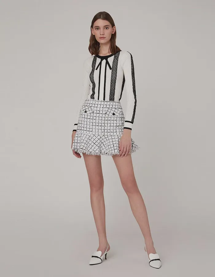MARYLING Skirts CHECKED TWEED MINI SKIRT Mix 8211 Women MARYLING Skirts CHECKED TWEED MINI SKIRT Mix 8211 Women