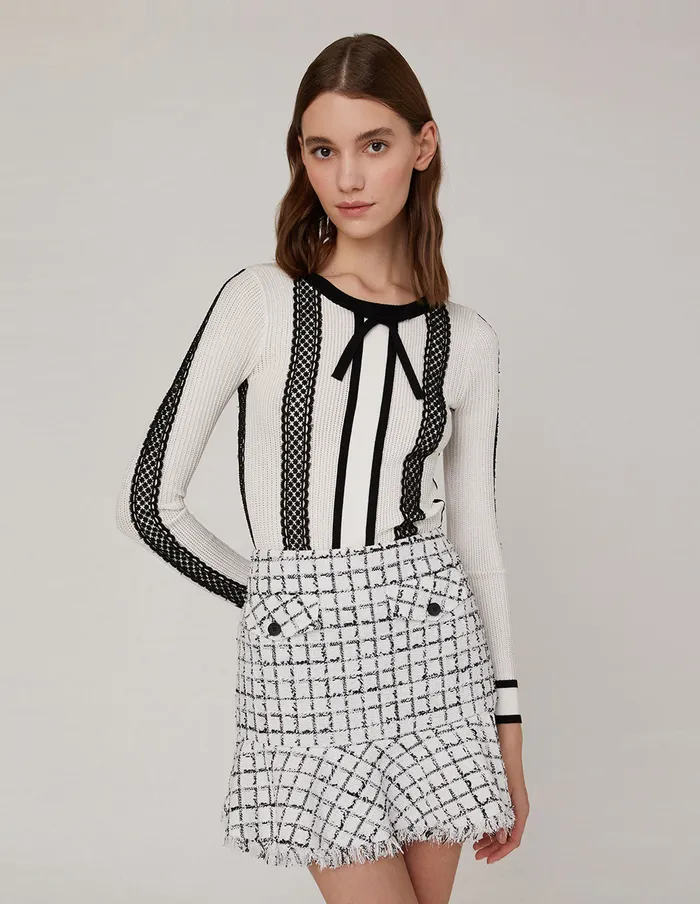 MARYLING Skirts CHECKED TWEED MINI SKIRT Mix 8211 Women MARYLING Skirts CHECKED TWEED MINI SKIRT Mix 8211 Women